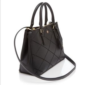 Tory Burch double zip Robinson stitched tote